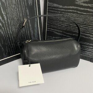 The Row Black Leather Shoulder Bag